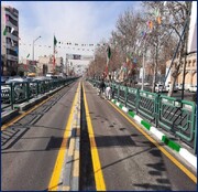 نصب ۱۵ هزار ریسه رنگی در خیابان آزادی و بزرگراه آیت الله سعیدی