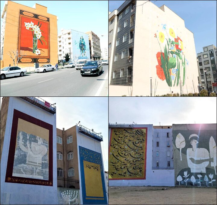 اجرای ۱۰ هزار متر مربع دیوارنگاری در سالانه بهارستان 