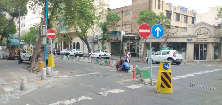 کاهش تصادف و مخاطرات تردد در خیابان ولیعصر(ع) 