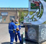 نصب نمادهای ویژه ماه مبارک رمضان در منطقه ۱۳