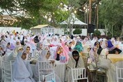 برگزاری ضیافت افطار دختران روزه اولی در بوستان بانوان منطقه ۱۹