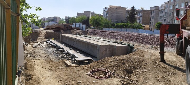 پیشرفت ۹۰ درصدی زیرگذر شماره یک حریم خط راه آهن تهران_اهواز