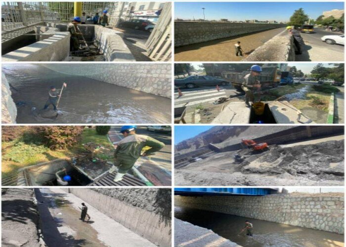 پاکسازی و لایروبی ۵۰ هزار متر طول ازکانال‌های سطح منطقه 