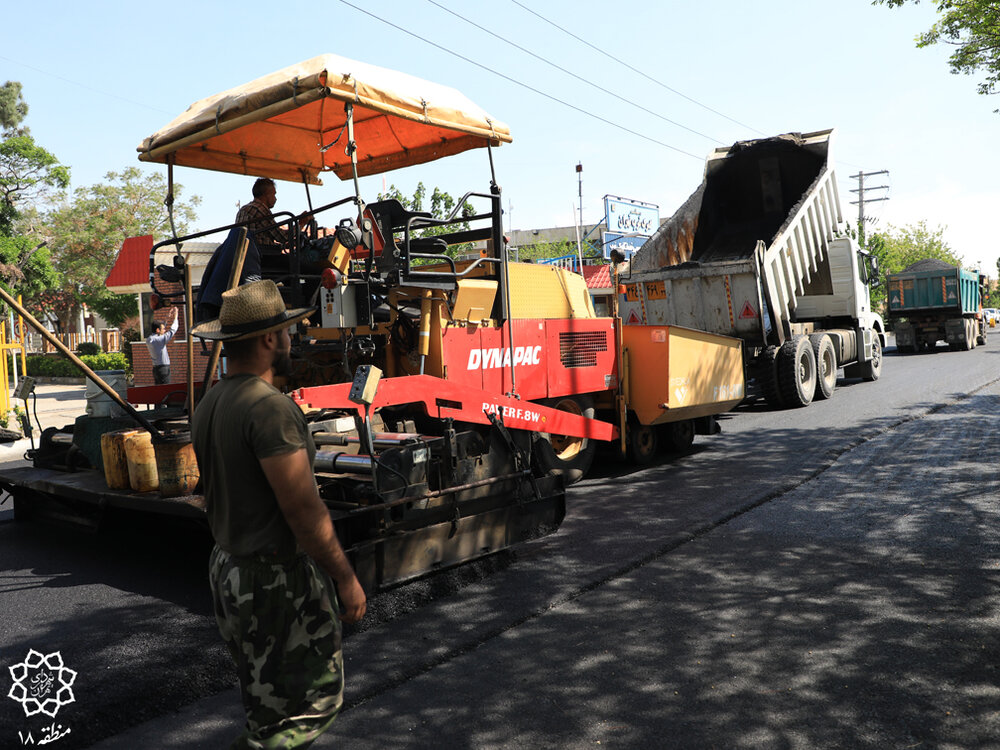 روکش آسفالت خیابان سامانی پور نو نوار شد