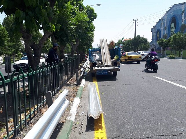 نقاط پر خطر بزرگراه محلاتی ایمن سازی شد