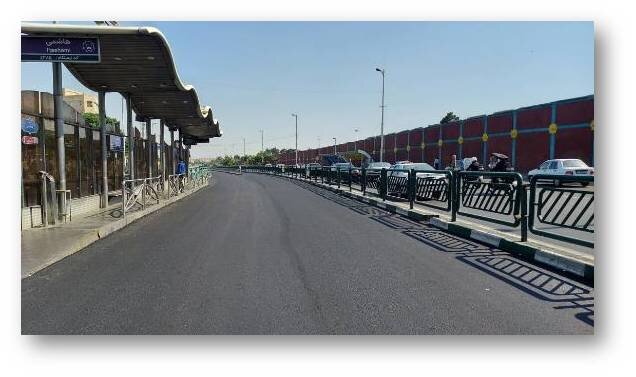 اجرای 2385 تن آسفالت در خط2 بی آر تی غرب پایتخت