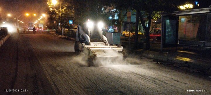 بیش از 11هزار مترمربع تراش و روکش آسفالت در معابر پرتردد منطقه8