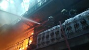 آتش‌سوزی گسترده در بازار سید ولی؛ اعزام ۸ ایستگاه آتش‌نشانی
