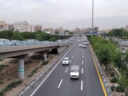 خط کشی محوری بالغ بر ۴۰ کیلومتر در مسیر بزرگراه های شهید چراغی و نواب