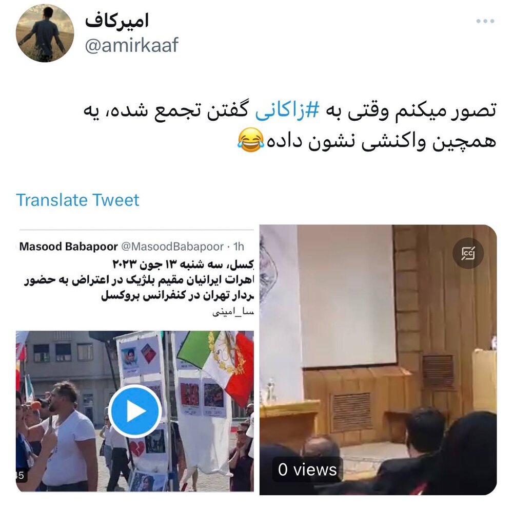 واکنش کاربران فضای مجازی به حضور اندک عدهای وطنفروش مقابل متروپلیس