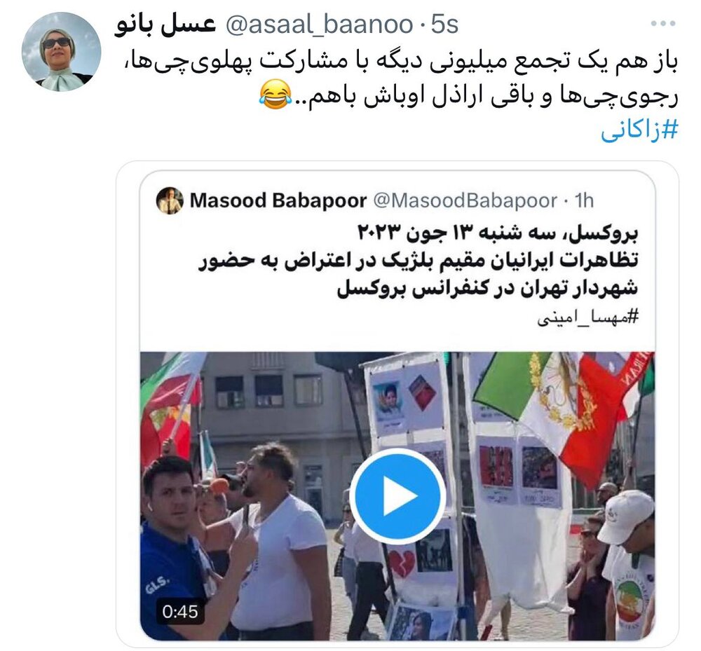 واکنش کاربران فضای مجازی به حضور اندک عدهای وطنفروش مقابل متروپلیس