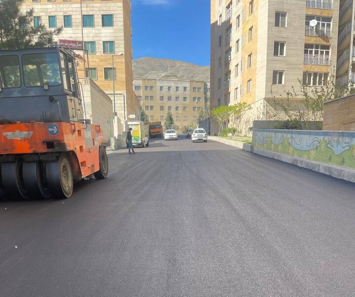 ۷ معبر منطقه۲۲ روکش آسفالت شد