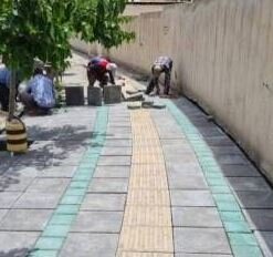 پیاده رو خیابان اردوشاهی منطقه ۵ نوسازی شد