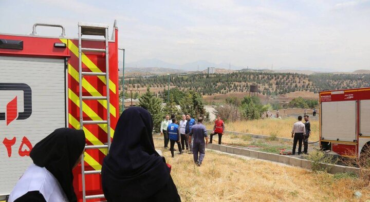 برگزاری مانور اطفای حریق در بیمارستان شهید لواسانی 