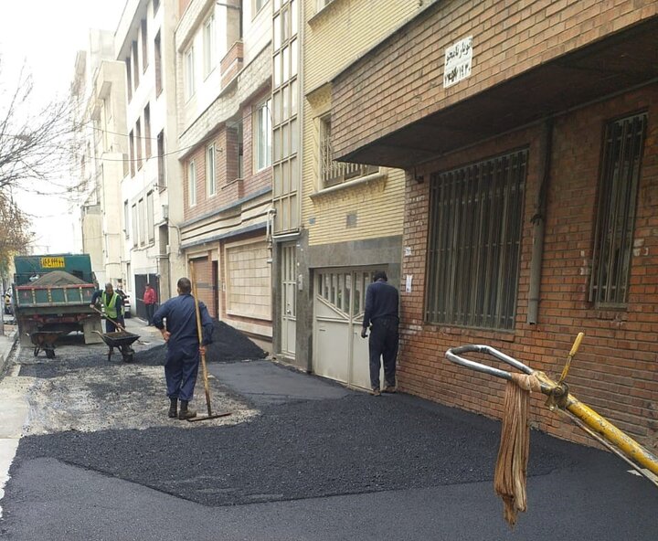 آسفالت ۶  معبر اصلی منطقه ۷ در تحقق نهضت جهادی