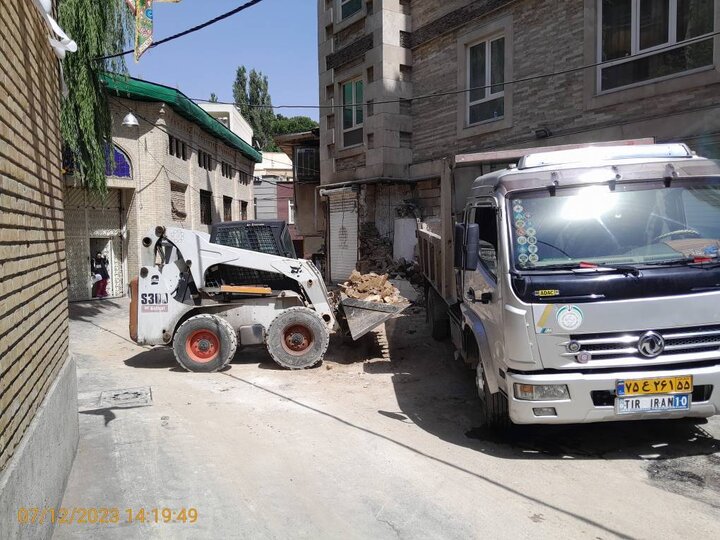  رفع معارض ملکی و بازگشایی معبر در محله حصار بوعلی انجام شد