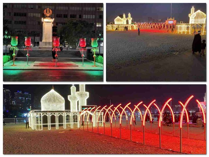  بزرگترین المان نوری بین الحرمین در کشور رونمایی شد