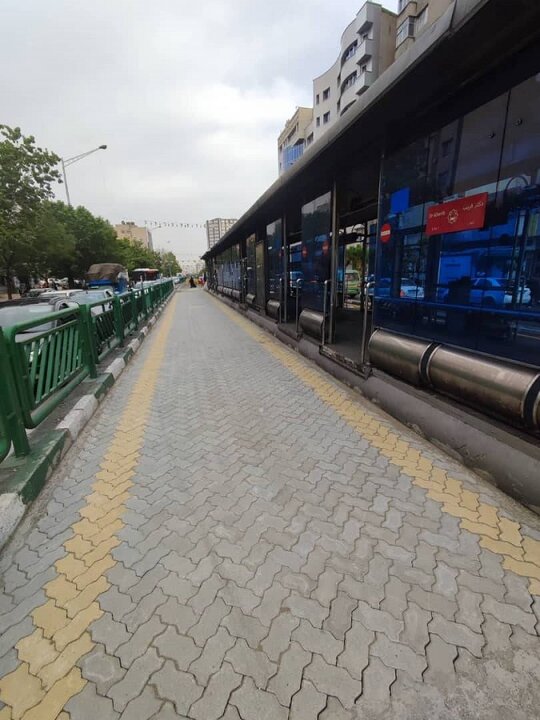 بازسازی ۲۳ ایستگاه‌های بی‌ آر تی با روش روسازی بتنی