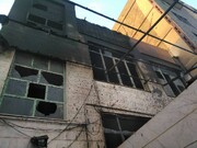 آتش‌سوزی ساختمان دو طبقه در خیابان شهید بروجردی