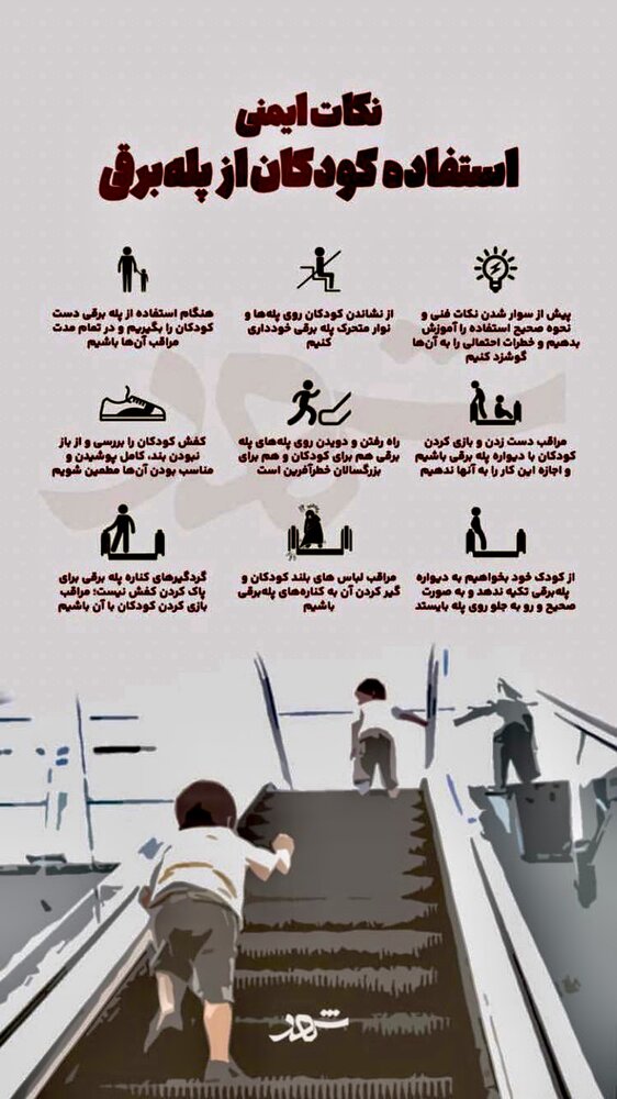 آنچه کودکان و والدین آنها باید در هنگام استفاده از پله برقی بدانند