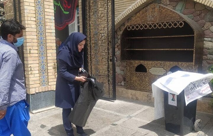 مخازن بازیافت در مراکز مذهبی شمال تهران توزیع شد