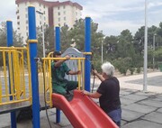 ایمن سازی و مرمت وسایل ورزشی و بازی کودکان در بوستان‌های منطقه ۱۳