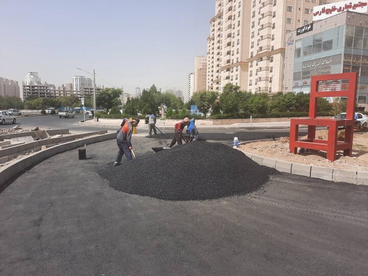 عملیات ۴۰ هزار تن آسفالت‌ریزی در معابر شمال‌غرب تهران
