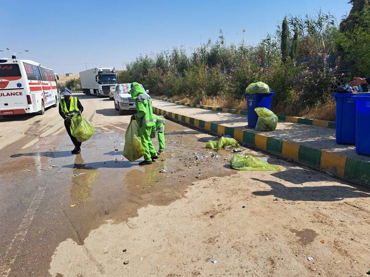خدمات‌رسانی ۲۴ساعته خادمین حسینی از خسروی تا عراق/ اینجا نظافت هم افتخار است