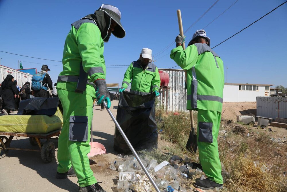 جمع آوری زباله اربعین