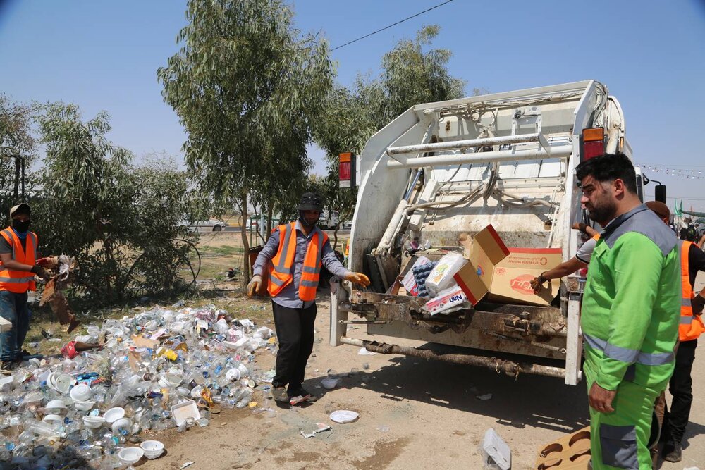 جمع آوری زباله اربعین