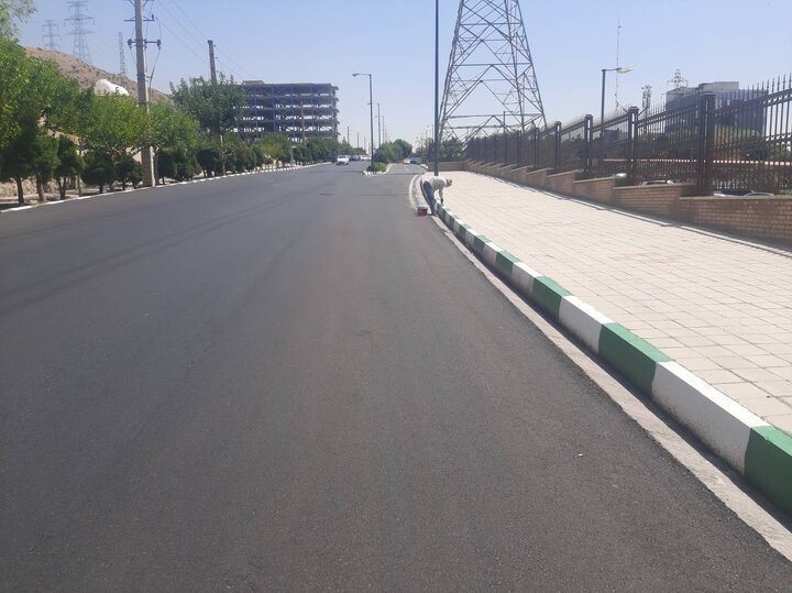 رنگ آمیزی ۴ هزار متر از جداول معابر شهری منطقه۲۲