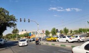ترافیک تقاطع شهید بختیاری(سی متری جی) با خیابان دکتر بدرالزمان قریب روان می‌شود