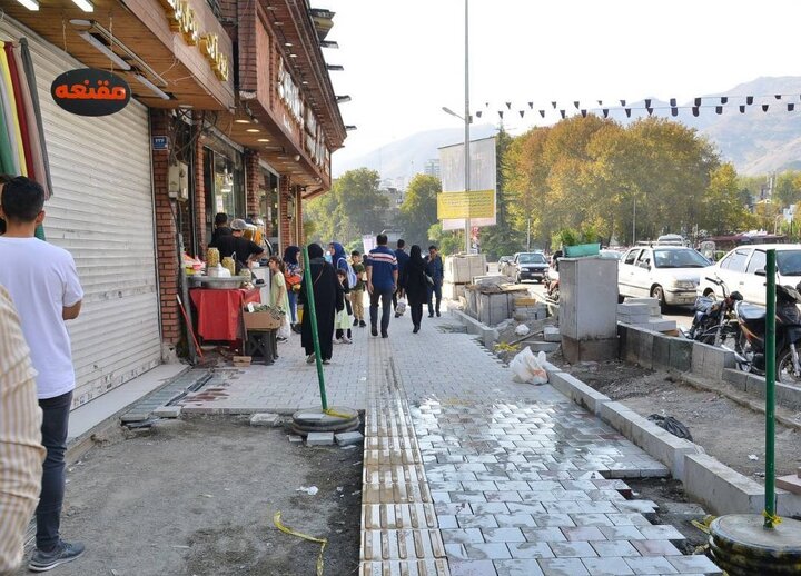 پروژه ۶ هزار متر مربعی کفسازی پیاده‌راه تجریش آغاز شد 