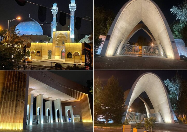 نورپردازی سردر دانشگاه‌های علم‌وصنعت و شریف  