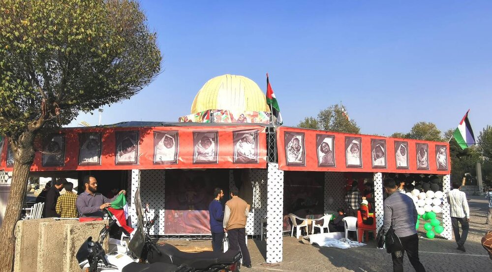 راه اندازی موکب بهشت قدس همزمان با سالروز ۱۳ آبان در محطوطه تئاتر شهر