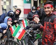 دانش‌آموزان شمال تهران در حمایت از مردم غزه رکاب زدند
