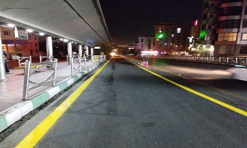 رنگ‌آمیزی  ۳۹ کیلومتری مسیر خطوط ویژه BRT در منطقه ۵ 