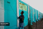 ️اجرای عملیات شستشو و رنگ‌آمیزی بیش از ۲۰ هزار متر مربع از دیوار بتنی داخلی محدوده شهرداری ناحیه ۳ بهشت زهرا (س)