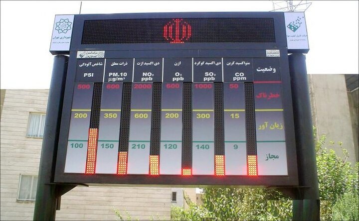 اعلام وضعیت قرمز هوا در ۱۱ محدوده تهران