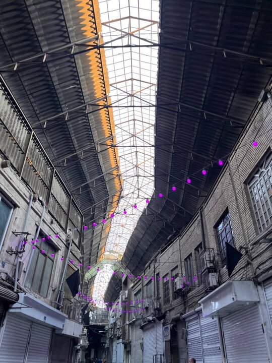 اجرای عملیات ایمن‌سازی سقف بازار امیر تهران 