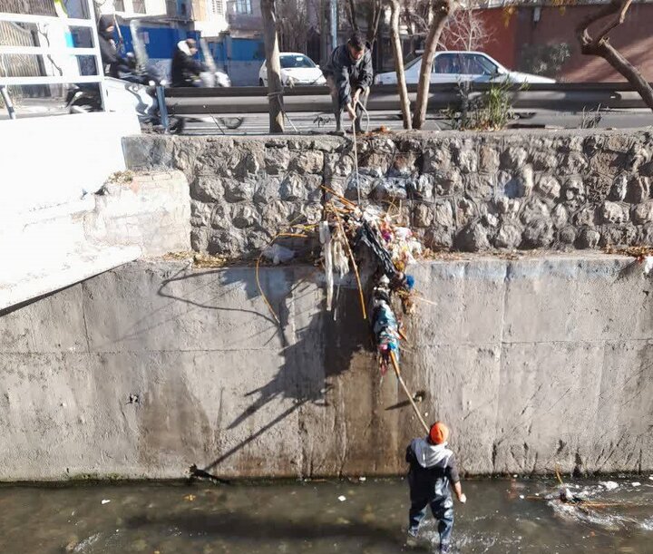 پاکسازی و نظافت مستمر مسیل‌های منطقه ۱۳