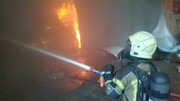 مصدومیت ۶ نفر بر اثر آتش‌سوزی یک فروشگاه در تجریش