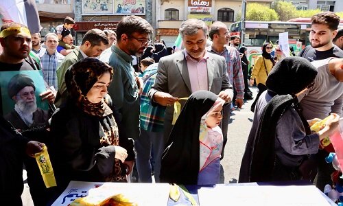 برپایی پردیس فرهنگی منطقه ۵ در راهپیمایی باشکوه روز قدس