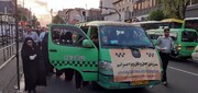 تامین و اعزام ۳۰ دستگاه تاکسی ون در محل مصلی تهران