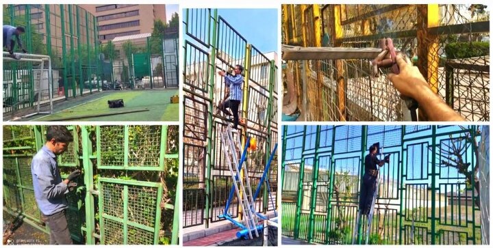 کنترل مستمر نگهداشت زمین‌های چمن مصنوعی در منطقه ۱۲