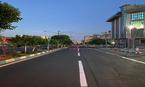 اجرای خط کشی معابر سطح منطقه ۵