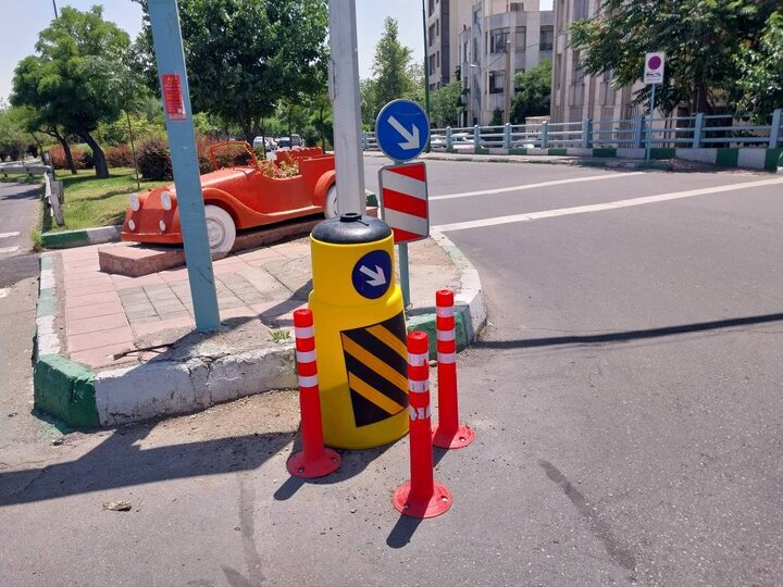 نصب و مرمت المان‌های ترافیکی در شمال شرق پایتخت