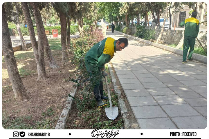آغاز عملیات به‌زراعی گونه‌های گیاهی در مراکز تفرجگاهی منطقه۱۸ پایتخت 