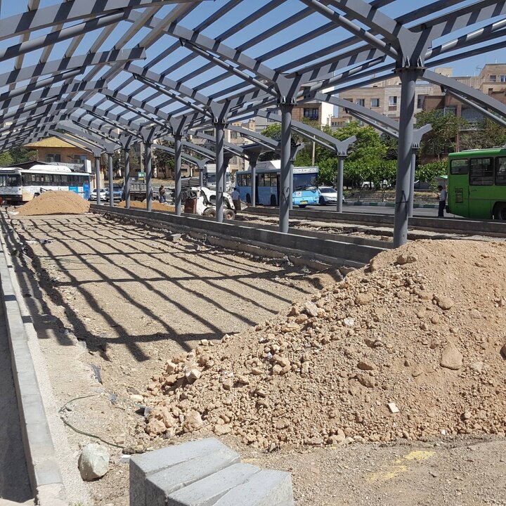 مسقف‌سازی پایانه افق در محله حکیمیه  در مراحل پایانی قرار دارد