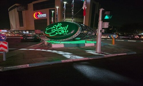 نصب المان ویژه ماه محرم در میدان صادقیه